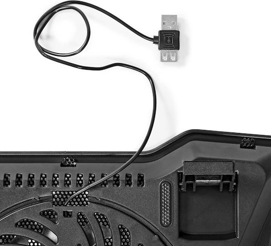Nedis Pad De Răcire Pentru Laptop Până La 17" Cu 1 Ventilator Și Iluminare NBCR101BK
