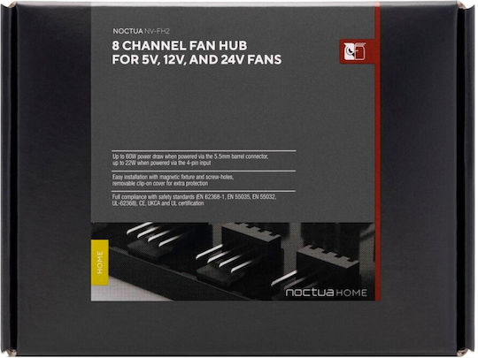 Noctua Nv-fh2 Ελεγκτής Ταχύτητας Ανεμιστήρα 8 Κανάλια Μαύρος Μαύρο
