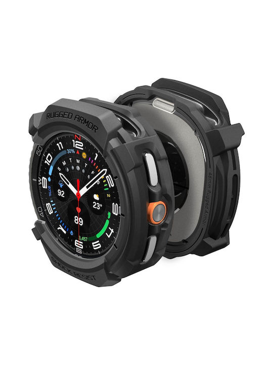 Spigen RUGGED ARMOR Θήκη Σιλικόνης σε Μαύρο χρώμα για Samsung Galaxy Watch 8 Classic 46 mm Spigen RUGGED ARMOR Θήκη Σιλικόνης σε Μαύρο χρώμα για Samsung Galaxy Watch 8 Classic 46 mm