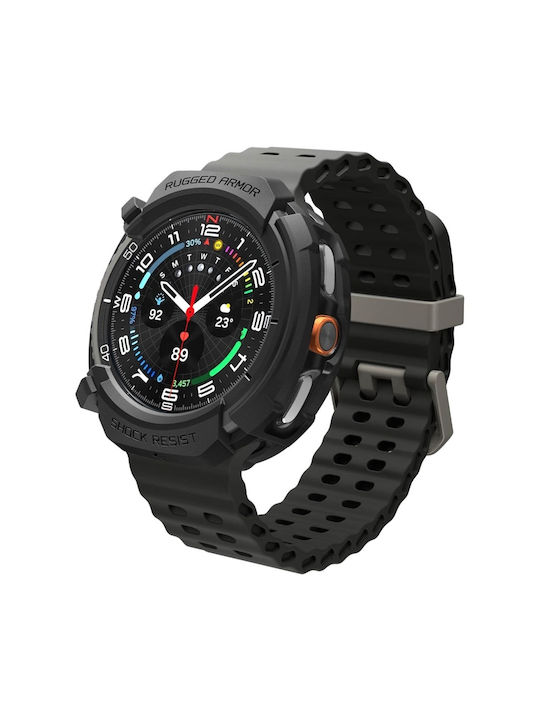 Spigen RUGGED ARMOR Θήκη Σιλικόνης σε Μαύρο χρώμα για Samsung Galaxy Watch 8 Classic 46 mm