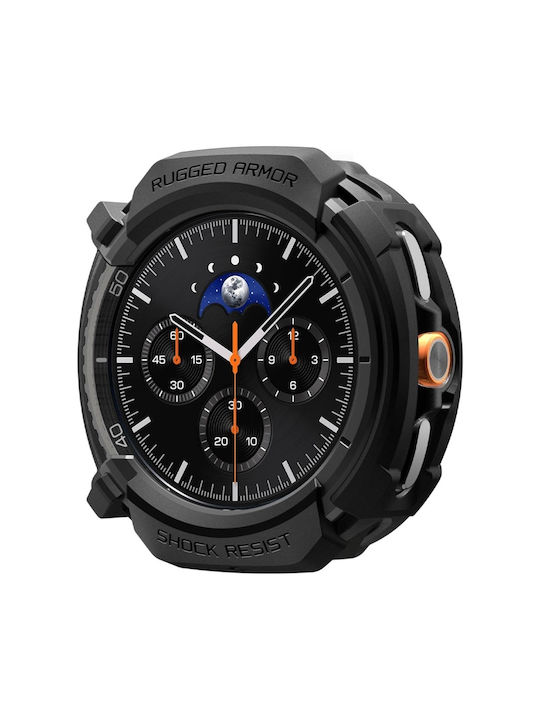 Spigen RUGGED ARMOR Θήκη Σιλικόνης σε Μαύρο χρώμα για Samsung Galaxy Watch 8 Classic 46 mm