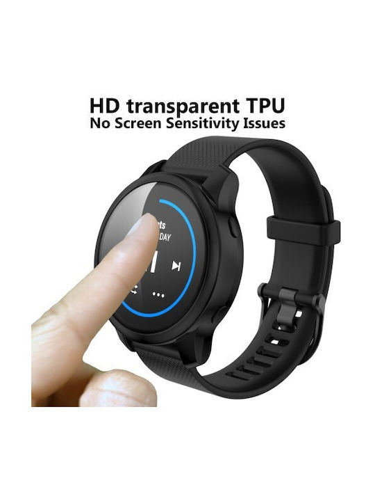 Carcasă de protecție din silicon TPU cu acoperire pentru ecran Carcasă de Silicon în culoarea Negru pentru Garmin Venu