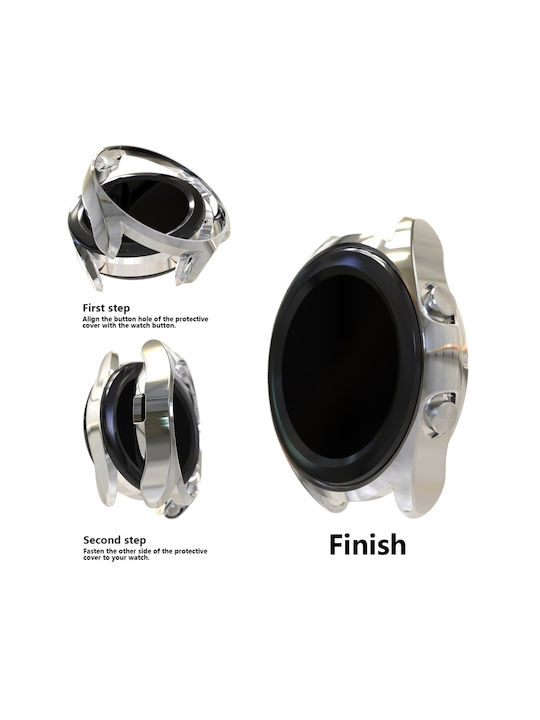 Electroplated Silikonhülle in Silber Farbe für Galaxy Watch 3 45mm