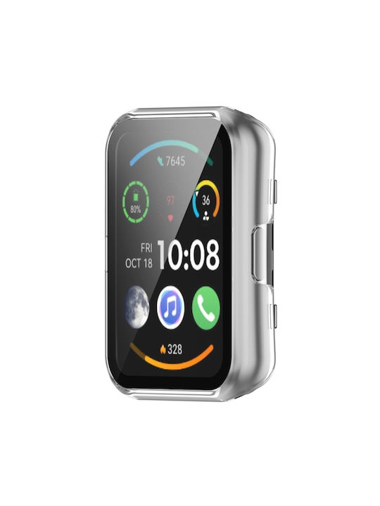 360 Protective Plastic Case in Transparent color for Huawei Watch Fit 2 / Fit 2 Active