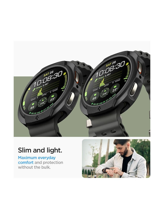 Spigen LIQUID AIR Silicone Case in Black color for Samsung Galaxy Watch 8 44mm