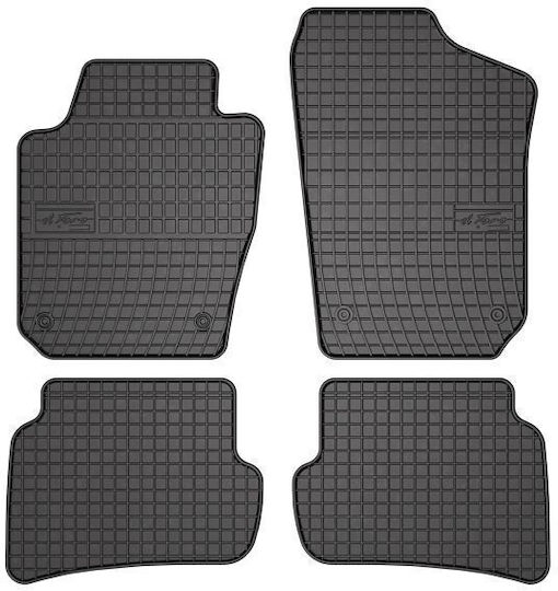 Frogum Set of Front and Rear Mats 4pcs for Seat Ibiza Skoda Fabia 2008-2016 Black