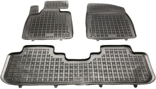 Rezaw Plast Set of Front and Rear Mats 3pcs Tray Type for Toyota Lexus 2015-2022 Black