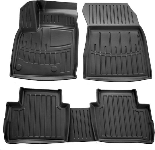 Race Axion Set of Front and Rear Mats 5pcs Tray Type for Nissan Qashqai 2021 Black