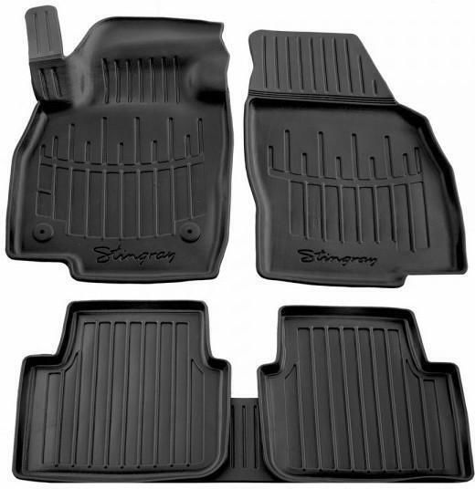 Race Axion Set of Front and Rear Mats 5pcs Tray Type for Skoda Kamiq / Scala 2019 Black