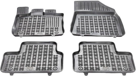 Rezaw Plast Set of Front and Rear Mats 4pcs Tray Type for Renault Captur 2019+ Black
