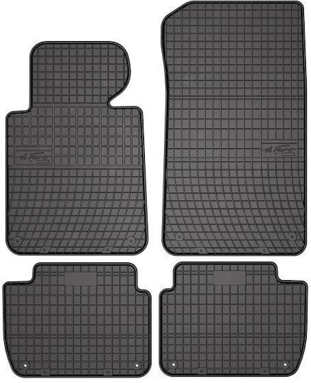 Frogum Set of Front and Rear Mats 4pcs for BMW E46 / Series 3 1998-2007 Black