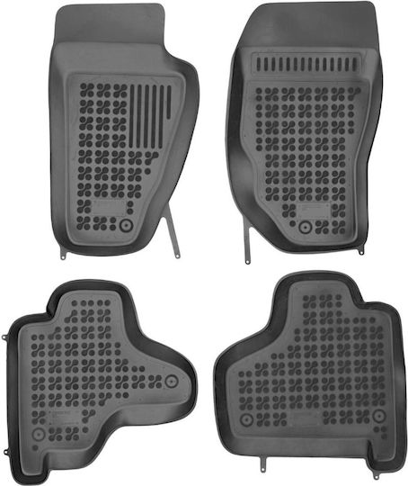Rezaw Plast Satz Vorder- und Hintermatten Wannenartig 4Stück aus Gummi für Jeep Cherokee 2008-2012 Schwarz