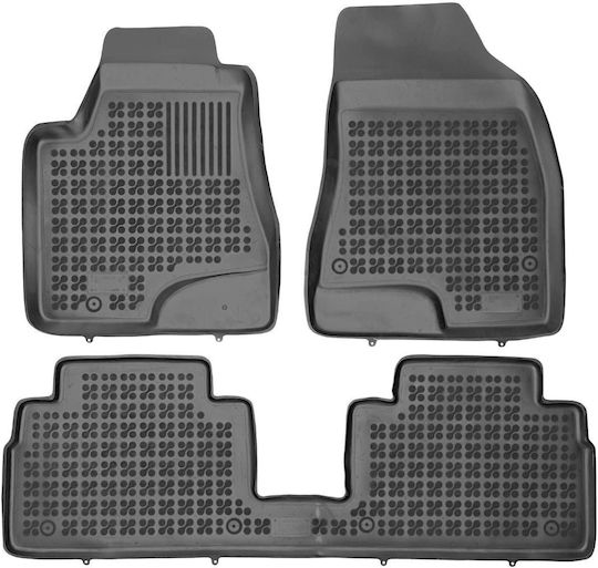 Rezaw Plast Set of Front and Rear Mats 3pcs Tray Type 2003-2008 Black