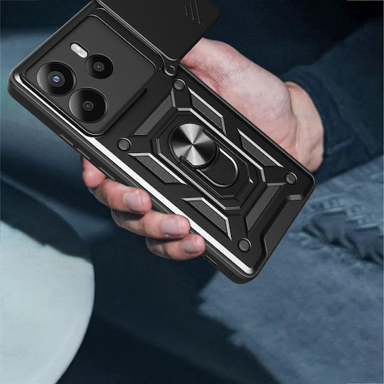 Techsuit Camshield Series Rückseite Umschlag Silikon Schwarz (Galaxy S25 FE)