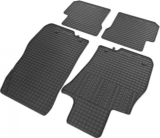 Cik Set of Front and Rear Mats 4pcs for Alfa Romeo Mito 2008-2019 Black