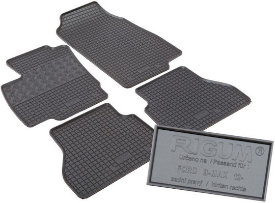 Rigum Set of Front and Rear Mats 4pcs for Ford B-Max 2012+ Black