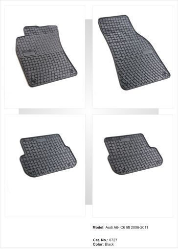 Frogum Set of Front and Rear Mats 4pcs for Audi A6 2006-2011 Black
