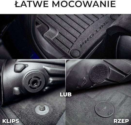 Frogum Set of Front and Rear Mats 2pcs Tray Type for Mercedes-Benz Actros 2011+ Black