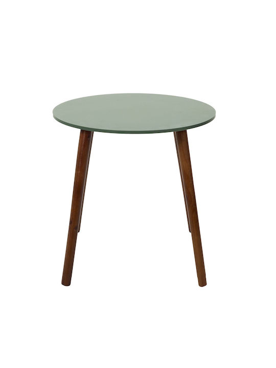 Rundes Zigon-Set Holz Grün/Schwarz 2Stück M43xL43xH48cm