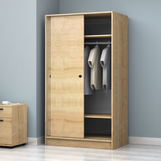 Двойна врата Гардероб Плъзгащи се Regio Natural Beech 100x60x181см
