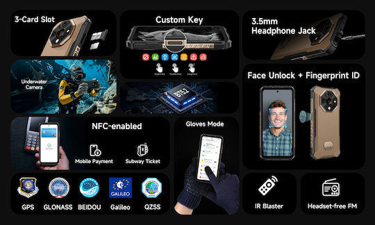 Ulefone Armor X16 Pro 5G Dual SIM (8/256GB) Ανθεκτικό Smartphone Wasteland Shadow