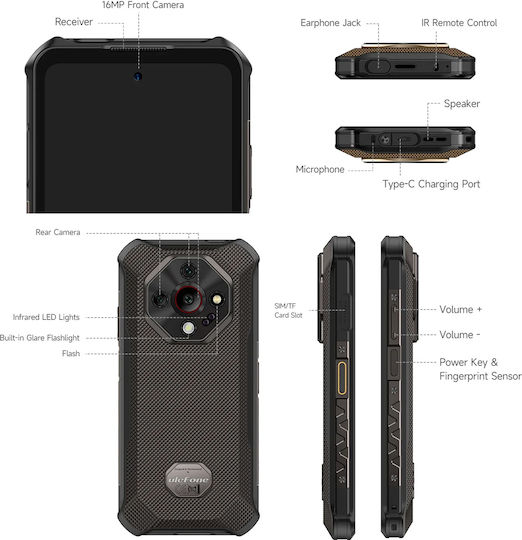Ulefone Armor X16 Pro 5G Dual SIM (8/256GB) Ανθεκτικό Smartphone Wasteland Shadow