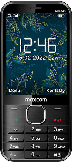MaxCom MM334 Single SIM Κινητό με Κουμπιά Μαύρο
