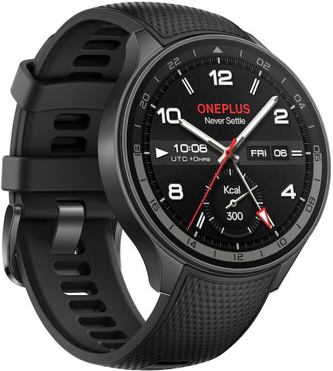 OnePlus Watch 2R Stainless Steel 47mm with Heart Rate Monitor Gray M/L
