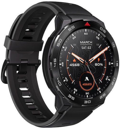 Mibro GS Pro Stainless Steel 46mm Waterproof Smartwatch with Heart Rate Monitor (Black)