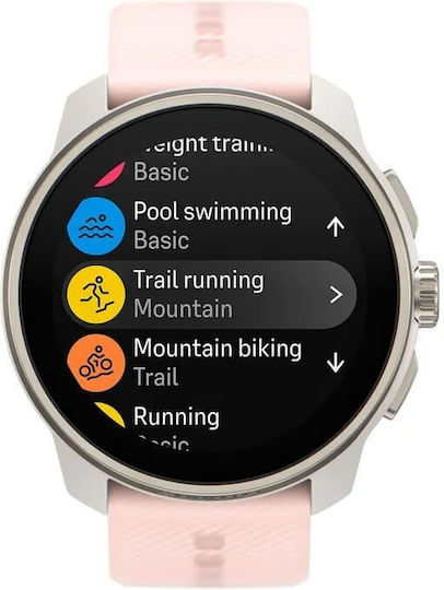 Suunto Race S Неръждаема стомана 45мм Водоустойчив Смартчасовник с Пулсомер (Powder Pink)