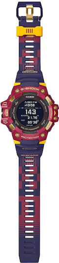 Casio GBD-H1000BAR Limited Edition FC Barcelona 55mm Smartwatch με Παλμογράφο (Μπλε)