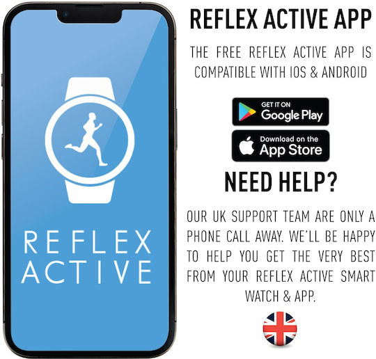 Reflex Active Series 7 42mm Smartwatch (Rose Gold Strass)