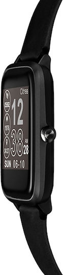 Q&Q Citrea Smartwatch mit Pulsmesser (Schwarz)