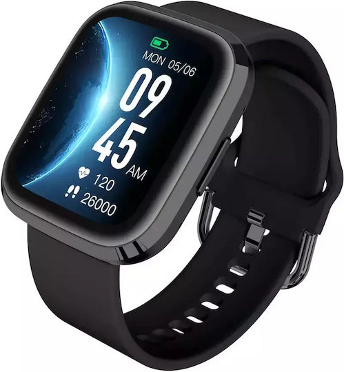 Garett GRC Classic Smartwatch with Heart Rate Monitor (Black Steel)