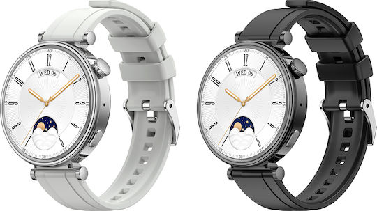 XO GT4 mini Smartwatch with Heart Rate Monitor (Silver)