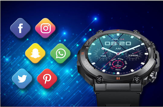 Rubicon Rnce95 47mm Smartwatch mit Pulsmesser (Mehrfarbig)