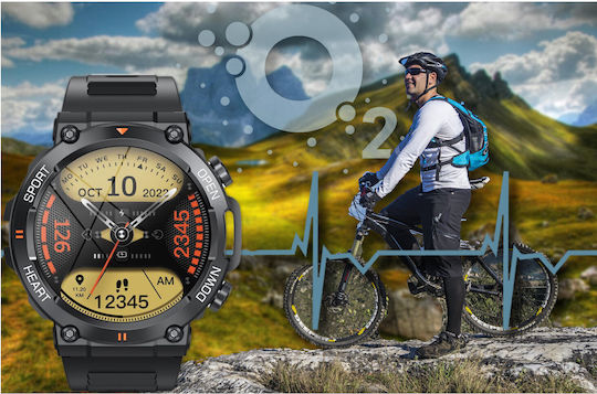 Rubicon Rnce95 47mm Smartwatch mit Pulsmesser (Mehrfarbig)