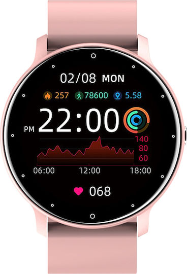 North Edge Nl01P 45mm Smartwatch cu Pulsometru (Roz)