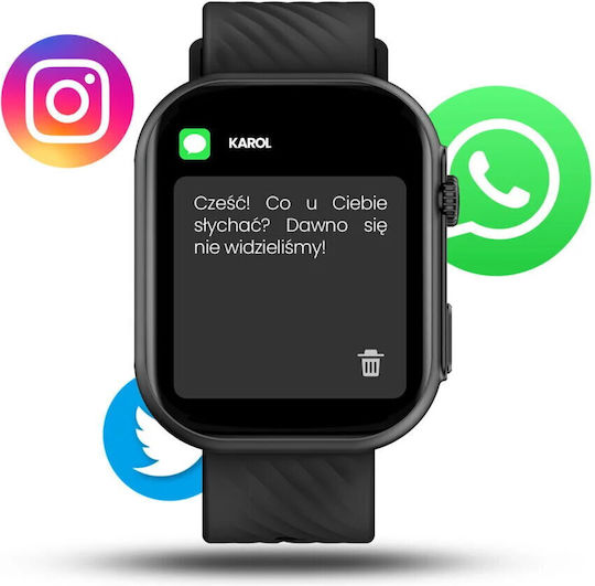 Manta Revo Smartwatch με Παλμογράφο (Ροζ)