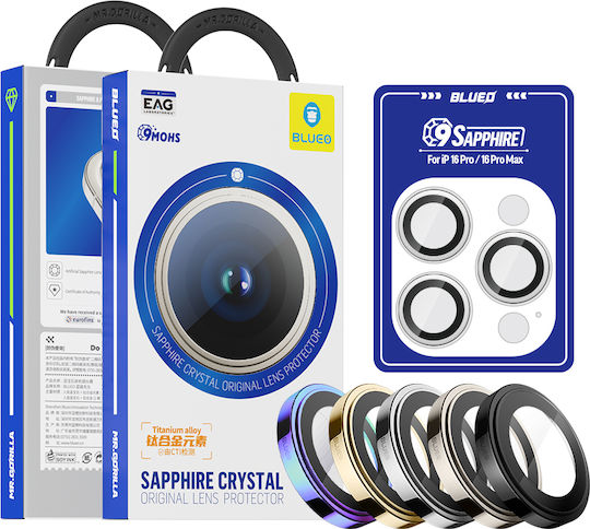 Blueo Lens Προστασία Κάμερας Tempered Glass Γκρι για το iPhone 15 Pro, iPhone 15 Pro Max, iPhone 16 Pro, iPhone 16 Pro Max