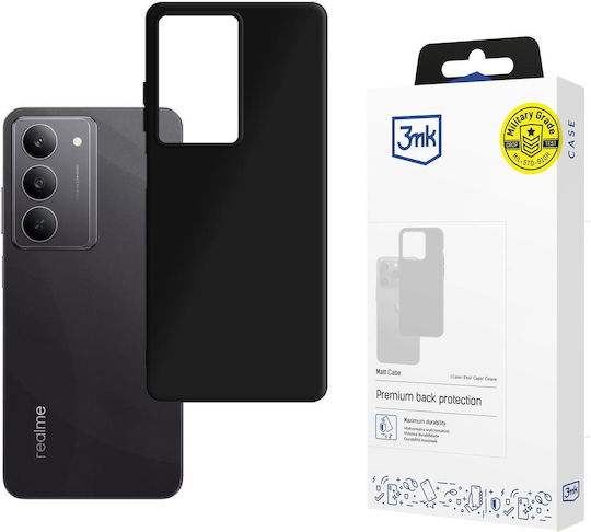 3MK Matt Back Cover Σιλικόνης Μαύρο (Realme 14X)
