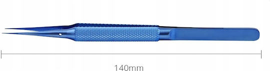Precise Titanium Straight Tweezers Bt-11 Blue