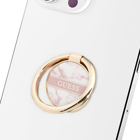 Guess Marble Ring Holder Κινητού σε Ροζ χρώμα