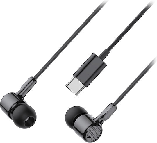 XO XO-EP81 In-Ear Freisprecheinrichtung Kopfhörer mit Stecker USB-C Schwarz