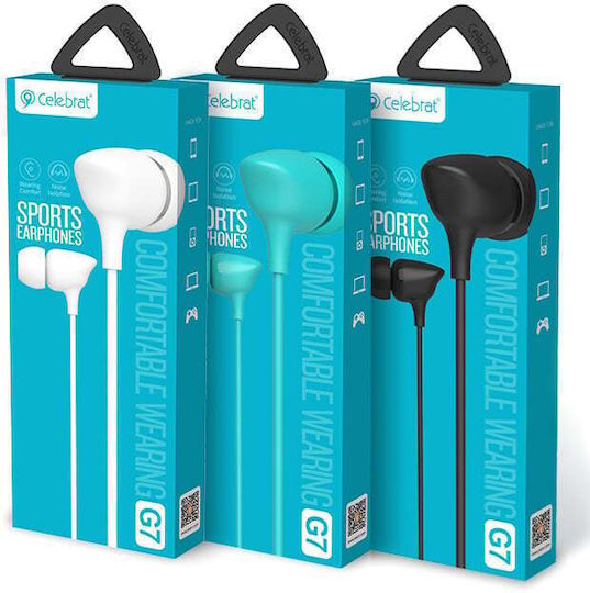 Celebrat G7 In-ear Handsfree με Βύσμα 3.5mm Μαύρο