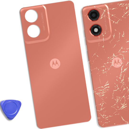 Battery Cover Motorola Moto G04 Sunrise Orange 5s58c23913 Service Pack