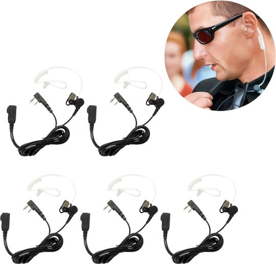 Double Pin 007012 007012 Earpiece Wireless Transceiver UHF/VHF Compatible with Transceivers with Double Pin Socket