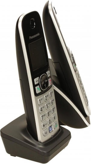 Panasonic KX-TG6812PDB Ασύρματο Τηλέφωνο Duo Μαύρο