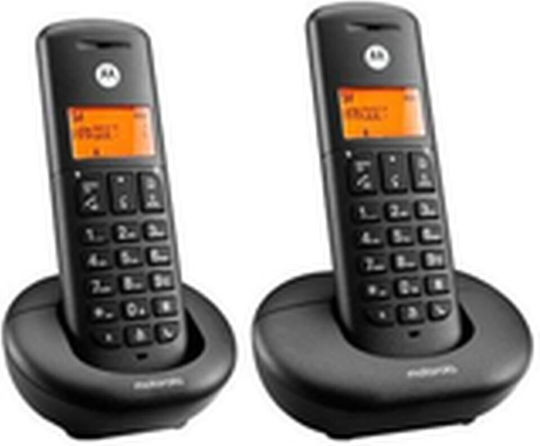 Motorola E202 Ασύρματο Τηλέφωνο Duo Μαύρο