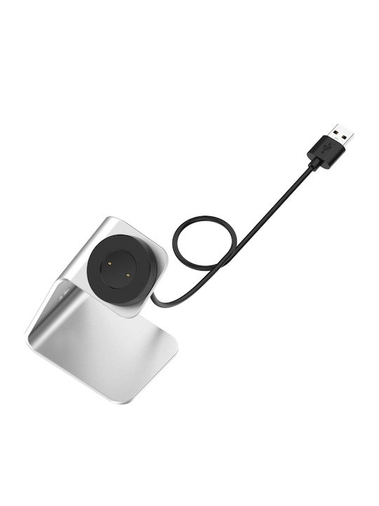 Magnetic Charger / Holder Алуминий Стойка Сребрист (Huawei Watch GT / GT2 - Часовник Huawei GT / GT2)
